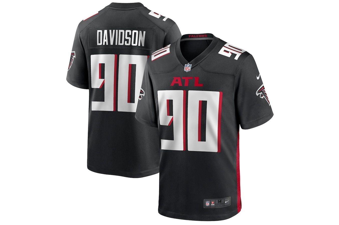 Men Atlanta Falcons #90 Marlon Davidson Nike Black Player Game NFL Jersey->atlanta falcons->NFL Jersey